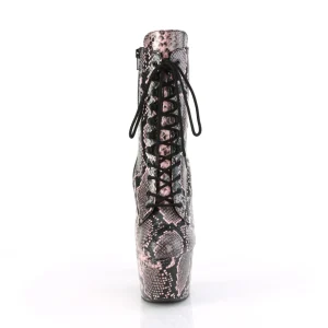 ADORE - 18 cm bottine talon haut femme pleaser motif serpent rose
