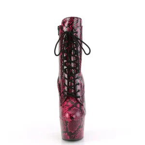 ADORE - 18 cm bottine talon haut femme pleaser motif serpent pink