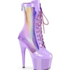 ADORE-1047 - 18 cm plateforme bottines talons aiguilles vernis lavande