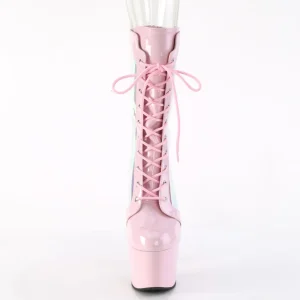 ADORE-1047 - 18 cm plateforme bottines talons aiguilles vernis rose
