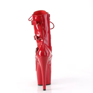 ADORE-1043 - 18 cm plateforme bottines talons aiguilles vernis rouges