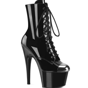 ADORE-1020ESC - 18 cm hauts talons bottines à cap d acier vernis