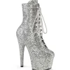 ADORE-GWR 18 cm bottine talon haut femme pleaser glitter argent