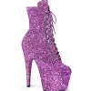 ADORE-GWR 18 cm bottine talon haut femme pleaser glitter lavande