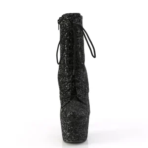 ADORE-GWR 18 cm bottine talon haut femme pleaser glitter noir