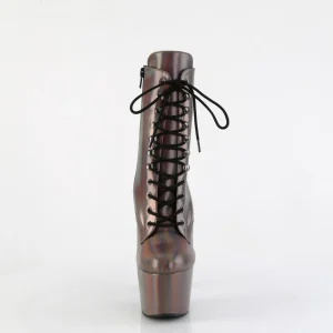 ADORE-1020HG - 18 cm bottine talon haut femme pleaser hologramme brun