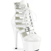 ADORE-1013MST 18 cm bottine talon haut femme pleaser blanc