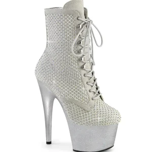 ADORE-1020RM 18 cm bottine talon haut femme pleaser strass argent