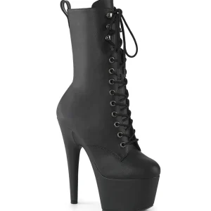 ADORE-1049WR - 18 cm plateforme bottines talons aiguilles vegan noires