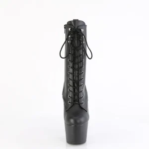 ADORE-1049WR - 18 cm plateforme bottines talons aiguilles vegan noires