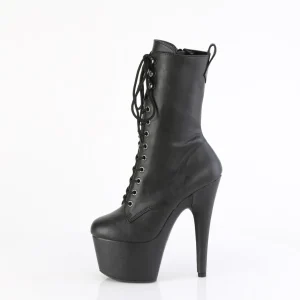 ADORE-1049WR - 18 cm plateforme bottines talons aiguilles vegan noires