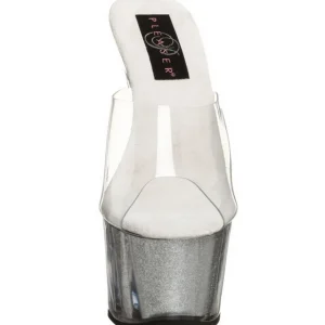 Argent 18 cm ADORE-701G Etinceler Plateforme Mules Hautes