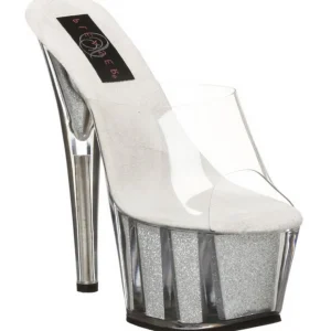 Argent 18 cm ADORE-701G Etinceler Plateforme Mules Hautes