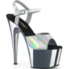 Argent 18 cm ADORE-709HGCH Hologramme talons avec plateforme