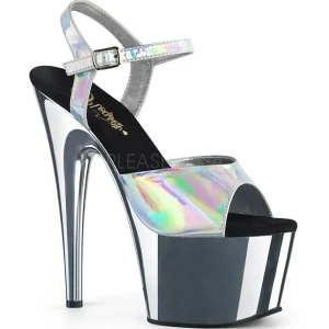 Argent 18 cm ADORE-709HGCH Hologramme talons avec plateforme