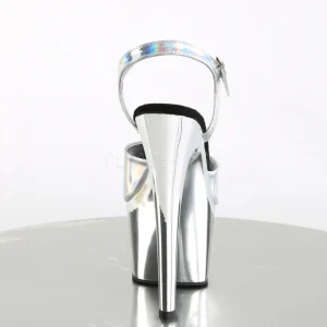 Argent 18 cm ADORE-709HGCH Hologramme talons avec plateforme