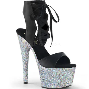 Argent 18 cm ADORE-700-14LG chaussures plateforme et talons glitter