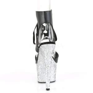 Argent 18 cm ADORE-700-14LG chaussures plateforme et talons glitter