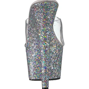 Argent 18 cm ADORE-701LG etincelle plateforme mules talons hauts