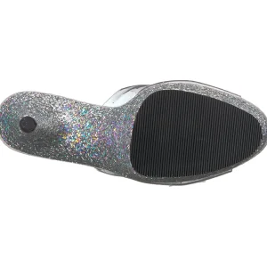 Argent 18 cm ADORE-701LG etincelle plateforme mules talons hauts
