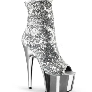 Argent 18 cm ADORE-1008SQ bottines a paillettes pour femmes