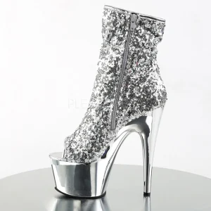 Argent 18 cm ADORE-1008SQ bottines a paillettes pour femmes