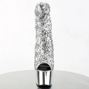 Argent 18 cm ADORE-1008SQ bottines a paillettes pour femmes