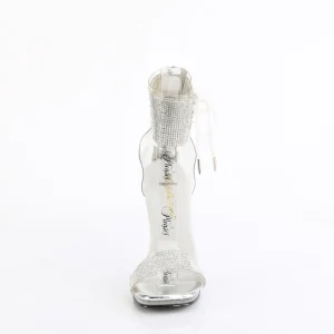 Argent 11,5 cm CHIC-47 bande de cheville sandales talon aiguille en métal