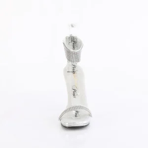 Argent 11,5 cm CHIC-40 bande de cheville sandales talon aiguille en métal
