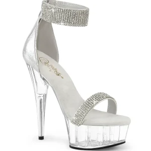Argent 15 cm DELIGHT-641 talon haut avec bande de cheville