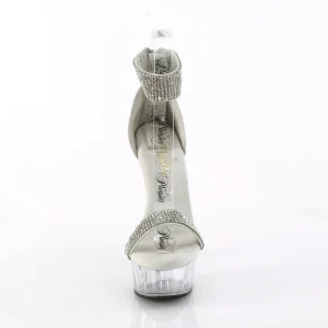 Argent 15 cm DELIGHT-641 talon haut avec bande de cheville