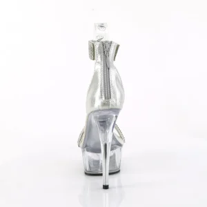 Argent 15 cm DELIGHT-641 talon haut avec bande de cheville