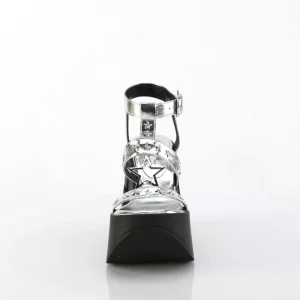 Argent 13 cm DemoniaCult DYNAMITE-12 sandales emo talons compensées