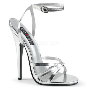 Argent 15 cm DOMINA-108 chaussures fetish à talons