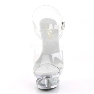 Argent 16,5 cm ECLIPSE-608DM Sandales Talons Aiguilles