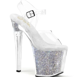 Argent 19 cm ENCHANT-708RSI etincelle talons avec plateforme