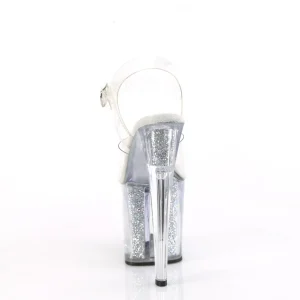 Argent 19 cm ENCHANT-708RSI etincelle talons avec plateforme