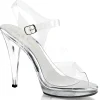 Argent 11,5 cm FLAIR-408 Sandales Femme a Talon