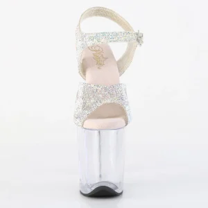Argent 20 cm FLAMINGO chaussures à talons plateforme strass