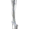 Argent 20 cm FLAMINGO-3000HWR Hologramme bottes overknee plateforme de pole dance