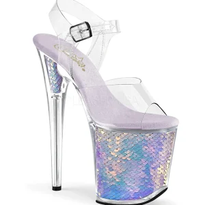 Argent 20 cm FLAMINGO-808MC Hologramme talons avec plateforme