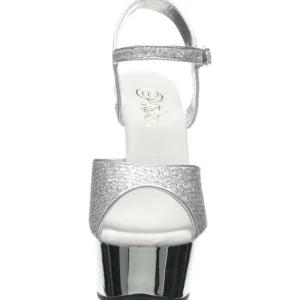 Argent 15 cm Pleaser DELIGHT-609G Chrome Plateforme Talons Hauts