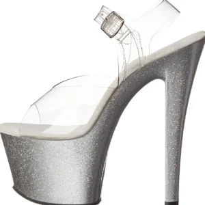 Argent 18 cm Pleaser SKY-308MG chaussures à talons etincelle