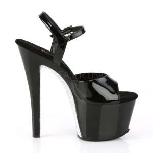Argent 18 cm SKY-309CRS Chaussures pour femmes talon pierres scintillantes