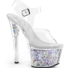 Argent 18 cm SKY-308GF etincelle sandales avec plateforme
