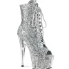 Argent etincelle 18 cm ADORE-1021G bottines a plateforme femmes