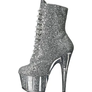 Argent etincelle 18 cm ADORE-1020G bottines a plateforme femmes
