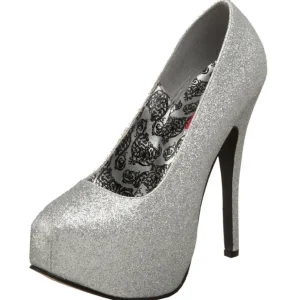 Argent Etincelle 14,5 cm Burlesque TEEZE-31G Platform Escarpins Chaussures