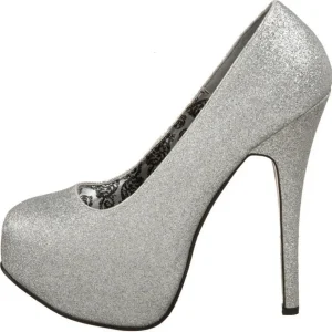 Argent Etincelle 14,5 cm Burlesque TEEZE-31G Platform Escarpins Chaussures