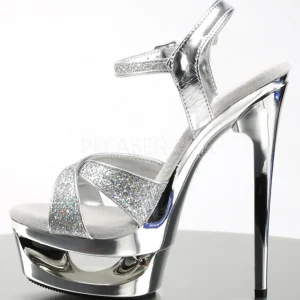 Argent Etincelle 16,5 cm Pleaser ECLIPSE-619G Chaussures Stilettos